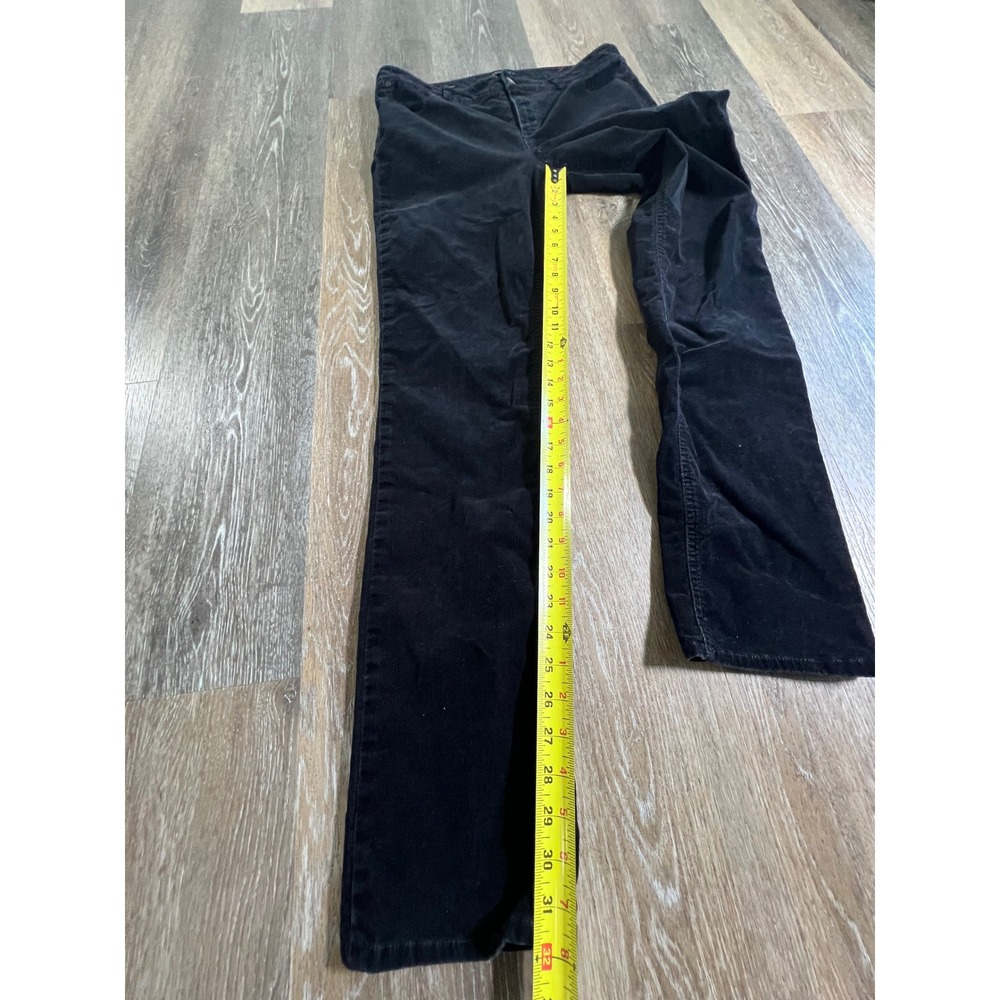 Talbots Corduroy Straight Leg Pants Women 10 Black Flawless Five-Pocket - Picture 4 of 7